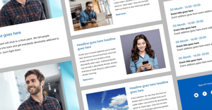 several images of stakeholders with text