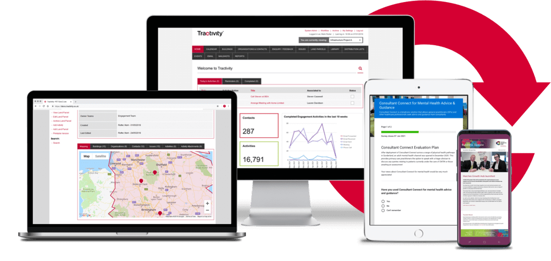 Tractivity system screen in multiple devices Tractivity system screen in multiple devices